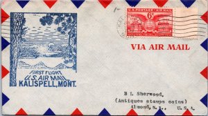 FFC 1949 - Airmail - Kalispell, Mont To Billings, Mont - F70208