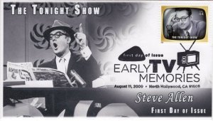 AO-4414r-2, 2009, Early TV Memories, FDC, Add-on Cachet, Pictorial Postmark, The
