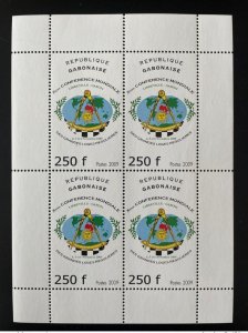 2009 Gabon Sheet Mi. 1695 Grand Lodges Regular Freemasonry Freemasonry-