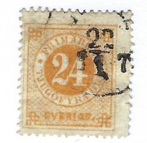 Sweden SC#24 Used F-VF SCV$35.00...Grab a Bargain!