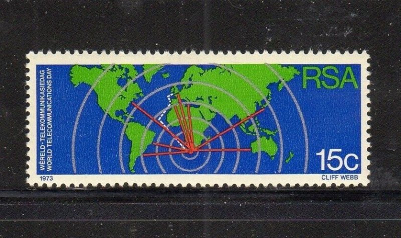 SOUTH AFRICA#398 1973 INT'L TELECOMMUNICATION MINT VF NH O.G