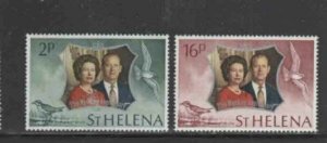 ST. HELENA #271-272 1972 SILVER WEDDING ISSUE MINT VF NH O.G