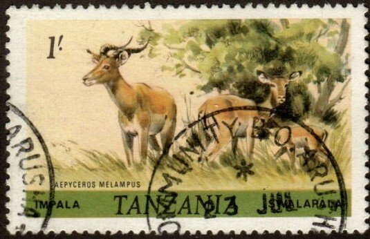 Tanzania 167 - Used - 1sh Impalas (1980)