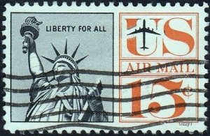 USA 1961 Sc#C63 15c Statue of Liberty Airmail USED-VF-HM.