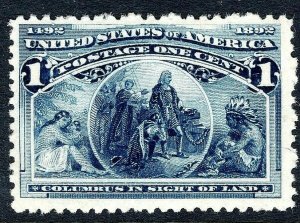 [TJ]   US #230 MNH 1893 Classic 1c 'Columbian Exposition' Stamp...Ships Free!