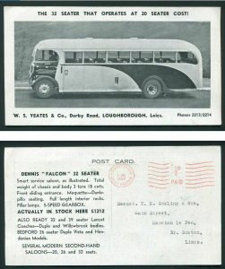 1939 W.S. Yeates & Co. Loughborough, Great Britain - Used Bus Advertising!