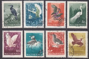 Hungary - 1959 - Scott #1233-1240 - used - Various Birds