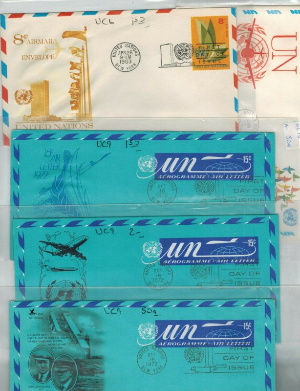 U.N. UNITED NATIONS STATIONERY COLLECTION SET OF 75 FDCs Few Better $90 retail