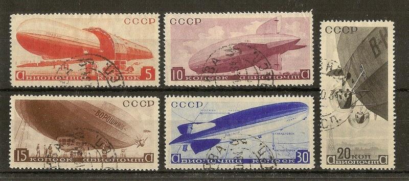 Russia 1934 Airship Travel Set SG662-666 Fine Used Cat£120