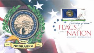 #4305 FOON: Nebraska Flag Therome FDC