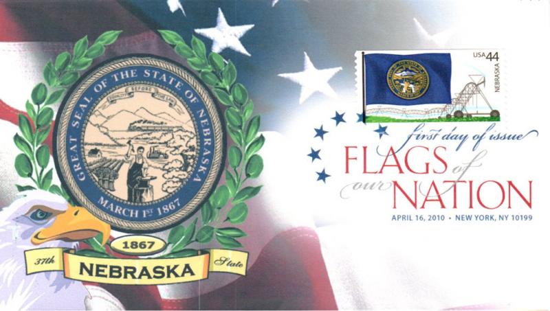 #4305 FOON: Nebraska Flag Therome FDC