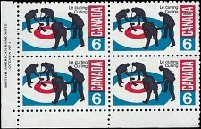CANADA   #490 MNH LOWER LEFT PLATE BLOCK  (1)