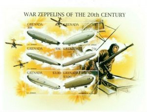 Grenada 1996 - Zeppelins Of War - Sheet Of 6 Stamps - Scott #2575 - MNH