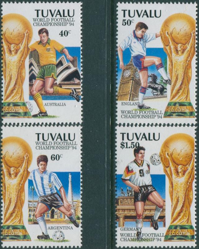 Tuvalu 1994 SG702-705 World Cup Football MNH