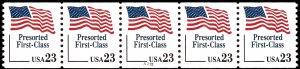 Sc 2605  23¢ Flag Presorted First-Class PNC/5, Pl #A212, MNH