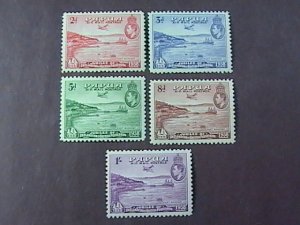 PAPUA/NEW GUINEA # C5-C9-MINT NEVER/HINGED-COMPLETE SET---AIR-MAIL---QEII---1938