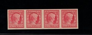 USA #368h Extra Fine Never Hinged Imperforate Strip Of Four **With Cert.**