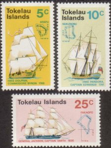 Tokelau 1970 SG22 Discovery set (3) MNH