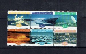 Ross Dependency:  1998 Ice Formations, block of 6, MNH