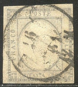 SICILY #27 SCARCE Used - 1861 50g Gray