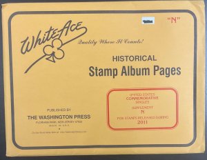 White Ace Historical Stamp Album Pages US Comm Singles Supplement N 2011 NEW