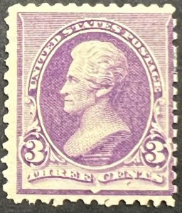 Scott#: 221 - Andrew Jackson 3¢ 1890 ABC unused single stamp MHOG