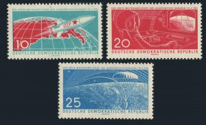 Germany-GDR 549-551,hinged.Mi 822-824. 1st Man in space,1961.Yuri Gagarin flight