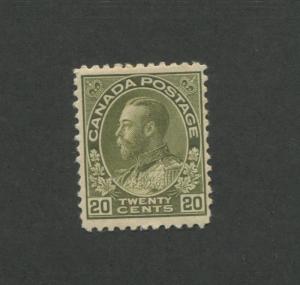 Canada 1925 King George V Admiral Issue Fine-Very Fine 20c Stamp #119 CV $110