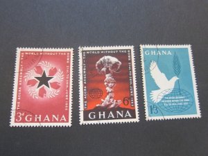 Ghana 1962 Sc 112-14 set FU