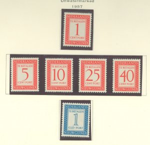 Netherlands New Guinea #J1-6  Single (Complete Set)