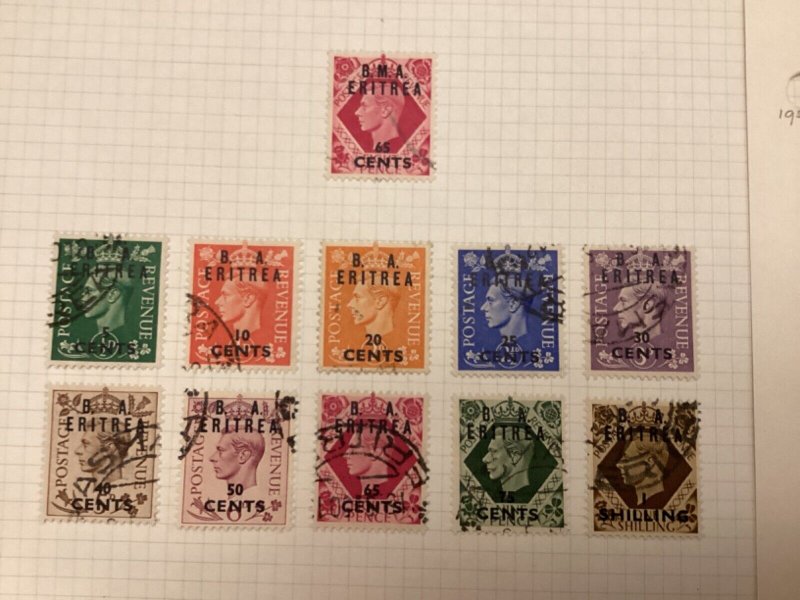 Great Britain Offices in Eritrea hinged and used lot (A100)
