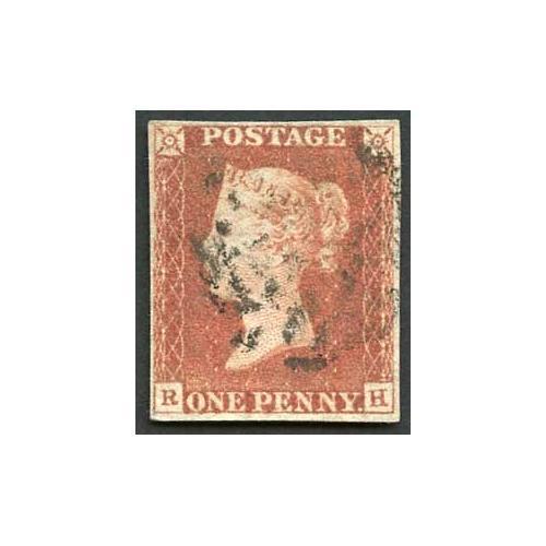 1841 Penny Red (RH) Plate 38 Fine Four Margins Ex Chartwell