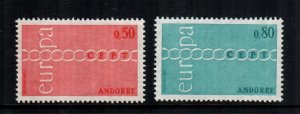 Andorra  205 - 206  MNH cat $ 20.00