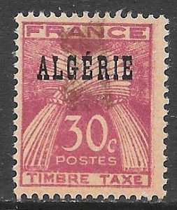 Algeria 15: 30c Overprint, MH, F-VF