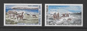 St. Pierre and Miquelon #C41-C42 VF Mint NH