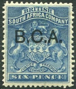 BRITISH CENTRAL AFRICA-1891-95 6d Deep Blue Sg 5 MOUNTED MINT V35975