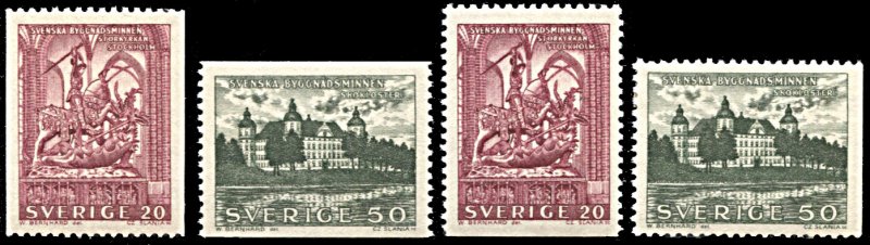 Sweden 613-616, HR, Architectural Monuments