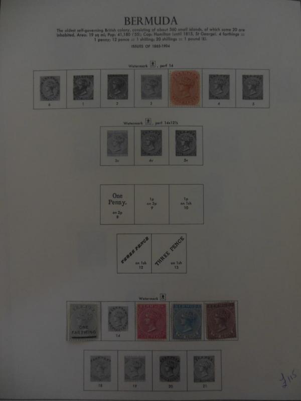 BERMUDA : Beautiful Very Fine, Mint collection on album pages. SG Cat £996.00