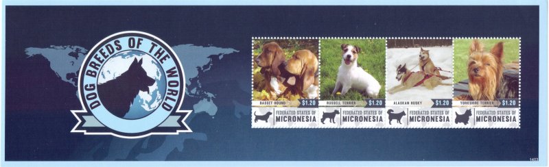 Micronesia. 2014. Dogs. MNH.