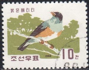 North Korea 733 - CTO - Brown Thrush (cv $0.30)