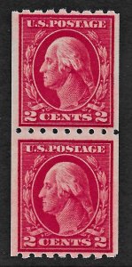 US 1912 Sc. #411 F/VF NH pair, Cat. Val. $55.00.