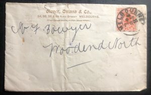 1903 Melbourne Australia Commercial cover To Woodend North Glover Onians