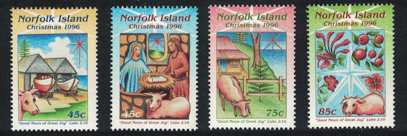 Norfolk Christmas 4v issue 1996 SG#628-631 SC#610-613