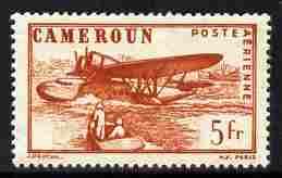 Cameroun 1941 Sikorsky S-43 Flying Boat 5f red-brown perf...