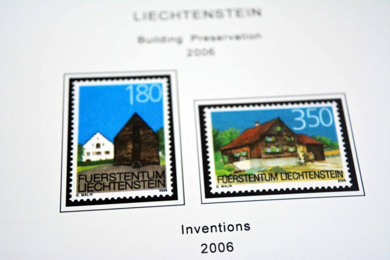 COLOR PRINTED LIECHTENSTEIN 1912-2010 STAMP ALBUM PAGES (166 illustrated pages)