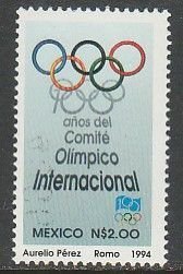 MEXICO 1890, INTERNATIONAL OLYMPIC COMMITTEE CENTENARY. MINT, NH. VF.