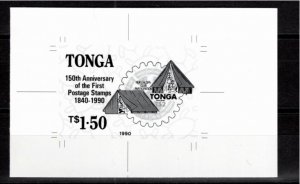 Tonga 1990 MNH Sc 742 Black & White proof