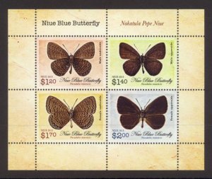 Niue Sc# 889a MNH Niue Blue Butterflies (S/S)