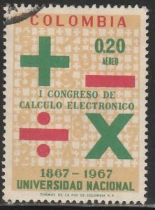 COLOMBIA C510, 20¢ CENTENARY OF THE NATIONAL UNIVERSITY. Used. F. (728)