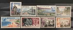 Monaco 1966 #631-8, MNH.